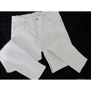 Unpublished Women White Cotton‎ Stretch Skinny Jeans 31W